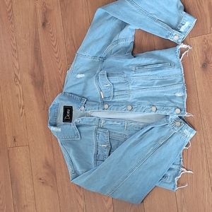 Detre oversized cropped jean jacket
